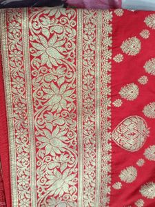 Beautiful red silk saree