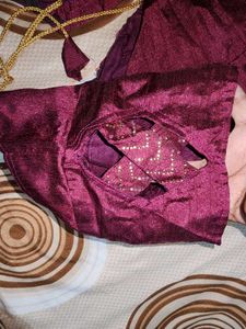 Maroon Embroidered Blouse