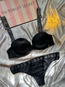 Victoria's Secret Black Bra & Panty Set