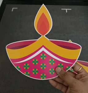 4 Pieces Diya Decoration Item