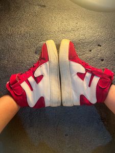 Red & White High Top Sneakers