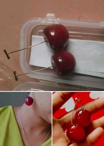 Cherry Earrings Dark Red Latest Western Earring