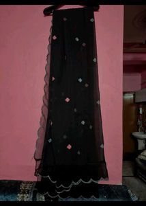 Black Embroidered Kurta Set