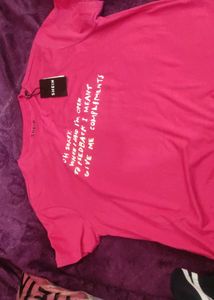 SHEIN Pink Graphic T-Shirt