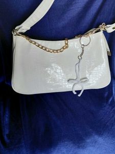 Crochet Ribbon bow bag charm and keychain