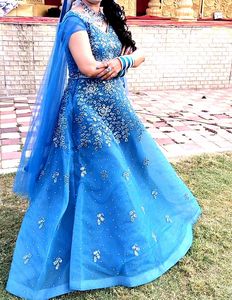 ✨ Stunning Blue Designer Gown