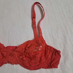 Sexy Red Lace Underwire Bra