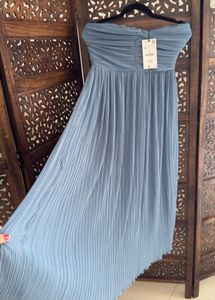 Zara Limited Edition Pleated Stapless Midi Dress