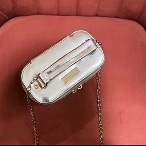 Chic Silver Quilted Box/Vanity Bag