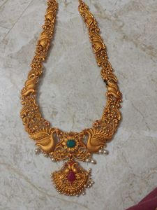 Intricate Peacock Design Necklace Set