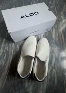 ALDO White Slip-On Shoes