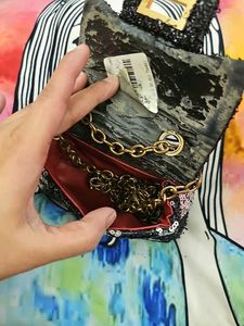 Sequin Mini Top Handle Bag