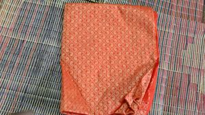 Orange Paisley blouse material