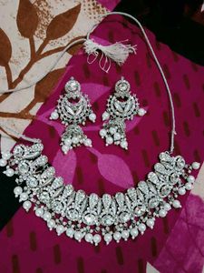 Elegant Oxidized Silver Necklace Set
