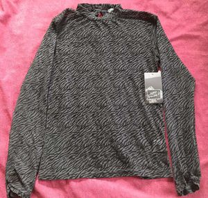 Chic Zebra Print Mock Neck Top