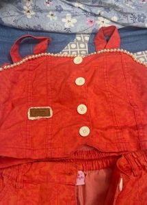 Orange Patterned co rd set