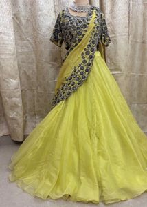 Elegant Yellow Lehenga Choli Set