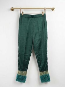 Emerald Green Embellished Long Kimono