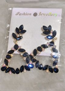 Elegant Blue/Rainbow/Green KPOP Statement Earrings