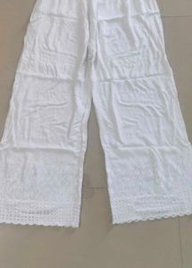 Red Kurta with White Embroidery