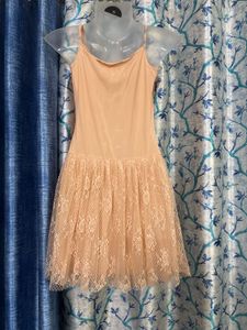 Chic Spaghetti Strap Lace Trim Mini Dress