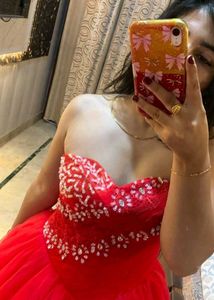 Stunning Red Embellished Gown