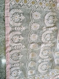 Elegant Embroidered Net Dupatta