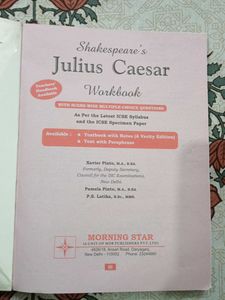 Workbook on Julius Caesar - ICSE