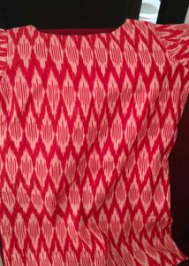 Classic Red Ikat Kurta