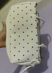 Cute White Polka Dot Handbag