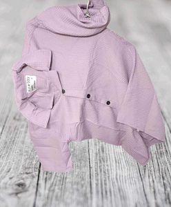 Men's Textured Purple Shirt Size M.