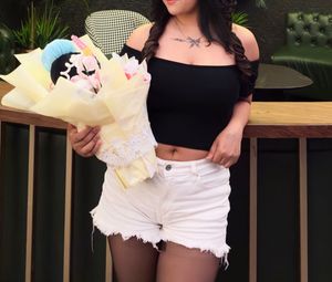 Cream Frayed Hem Denim Shorts