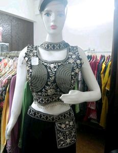 Embroidered Black Lehenga Choli Set