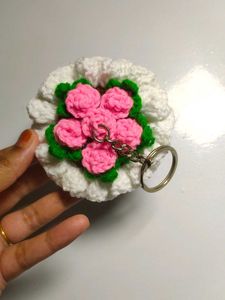 Handmade Crochet bouquet Keychain
