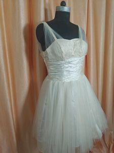 Elegant White Tulle Party Dress