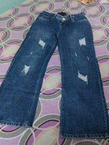 Women's Ripped Blue Jeans