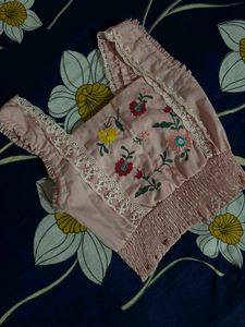 Charming Floral Smocked Crop Top