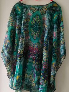Bohemian Print Kaftan Top - free size