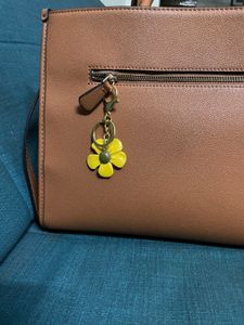 Pocket Sunshine Bag Charm |  Daisy- Handmade