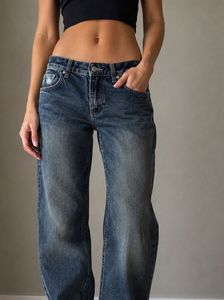 washed blue straight leg jeans