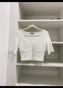 White Bustier Crop Top