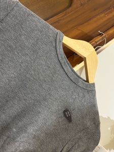 Grey Long Sleeve Cropped Top