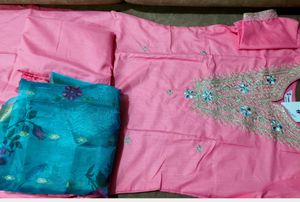 Beautiful Pink Embroidered Kurta Set