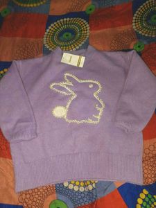 Cute Purple Bunny Sweater