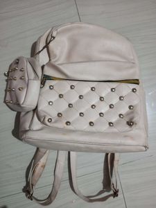 Studded Backpack with Pouch