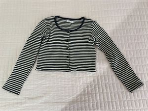 Striped Cropped Cardigan