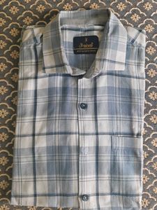 Men's Blue Plaid Shirt