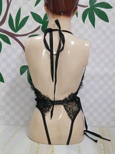 (1450)Lace Halter Teddy