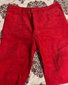 Vibrant Red baggy Trousers
