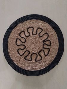 Round Jute Wall Hanging Decor